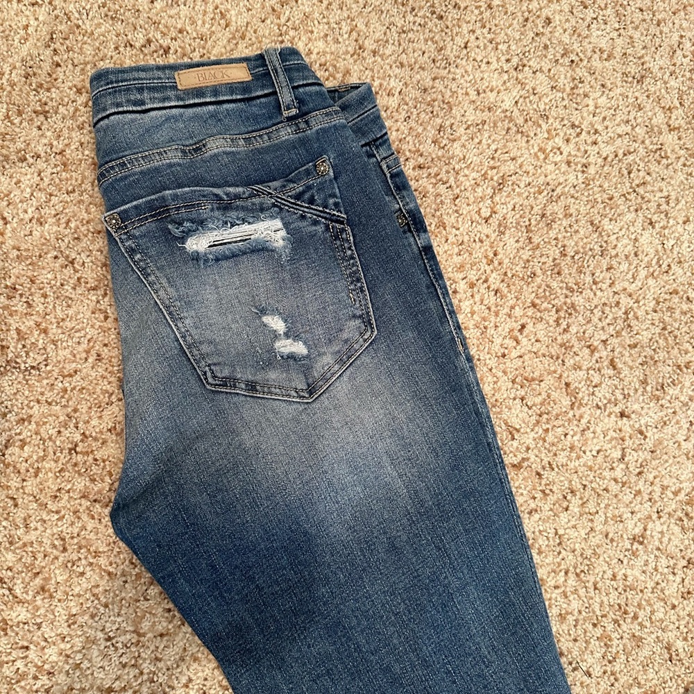 Buckle Black Skinny Jeans